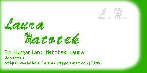 laura matotek business card